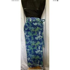 Mary Square Sarong Beach Coverup Perfect Mate Blue Renee Sarong NWT S/M Skirt